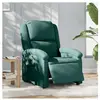 vidaXL Fauteuil inclinable électrique Vert foncé Tissu