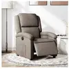 vidaXL Fauteuil inclinable électrique Taupe Tissu