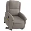vidaXL Fauteuil inclinable de massage Taupe Tissu