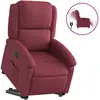 vidaXL Fauteuil inclinable électrique rouge bordeaux tissu