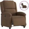 vidaXL Fauteuil inclinable de massage électrique marron tissu