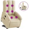 vidaXL Fauteuil inclinable électrique crème tissu