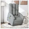 vidaXL Fauteuil inclinable de massage électrique Gris clair Tissu