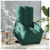 vidaXL Fauteuil inclinable électrique vert foncé tissu
