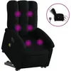 vidaXL Fauteuil inclinable de massage électrique Noir Tissu