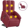 vidaXL Fauteuil inclinable de massage électrique Rouge bordeaux Tissu