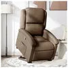 vidaXL Fauteuil inclinable Marron Tissu