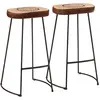 vidaXL Tabourets de bar lot de 2 marron foncé 44x37,5x78 cm