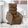 vidaXL Fauteuil inclinable électrique marron tissu