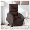 vidaXL Fauteuil inclinable électrique marron foncé tissu