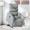 vidaXL Fauteuil inclinable électrique gris clair tissu