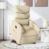 vidaXL Fauteuil inclinable électrique crème tissu