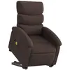vidaXL Fauteuil inclinable de massage Marron foncé Tissu