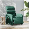 vidaXL Fauteuil de massage inclinable électrique Vert foncé Tissu