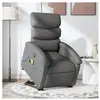 vidaXL Fauteuil de massage inclinable Gris foncé Tissu
