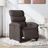 vidaXL Fauteuil inclinable électrique Marron foncé Tissu
