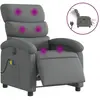 vidaXL Fauteuil inclinable de massage électrique gris foncé tissu