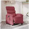 vidaXL Fauteuil de massage inclinable électrique Rouge bordeaux Tissu