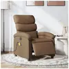 vidaXL Fauteuil inclinable de massage électrique marron tissu