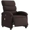 vidaXL Fauteuil de massage inclinable électrique Marron foncé Tissu