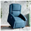 vidaXL Fauteuil inclinable bleu velours