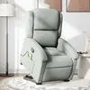 vidaXL Fauteuil de massage inclinable Gris clair Velours