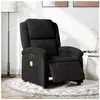 vidaXL Vidaxl Fauteuil Inclinable De Massage Électrique Noir Velours