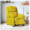 vidaXL Vidaxl Fauteuil Inclinable De Massage Électrique Jaune Velours