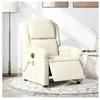 vidaXL Fauteuil inclinable de massage électrique crème velours