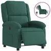 vidaXL Fauteuil inclinable électrique vert foncé velours
