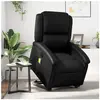 vidaXL Fauteuil inclinable de massage électrique noir similicuir