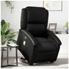 vidaXL Fauteuil inclinable de massage Noir Similicuir