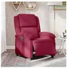 vidaXL Fauteuil inclinable électrique rouge bordeaux velours