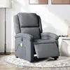 vidaXL Fauteuil inclinable de massage électrique gris foncé velours