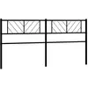 vidaXL Tête de lit métal noir 200 cm