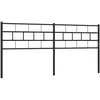 vidaXL Tête de lit métal noir 193 cm
