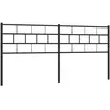 vidaXL Tête de lit métal noir 200 cm