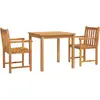 vidaXL Ensemble à manger de jardin 3 pcs Bois d'acacia solide
