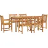 vidaXL Ensemble à manger de jardin 7 pcs Bois d'acacia solide