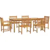 vidaXL Ensemble à manger de jardin 7 pcs Bois d'acacia solide