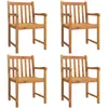 vidaXL Chaises de jardin lot de 4 56x55,5x90 bois massif d'acacia