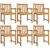 vidaXL Chaises de jardin lot de 6 56x55,5x90 bois massif d'acacia