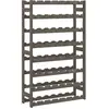 vidaXL Casier à bouteilles pour 56 bouteilles gris bois pin solide