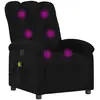 vidaXL Fauteuil de massage inclinable Noir Tissu