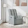 vidaXL Fauteuil de massage inclinable Gris clair Tissu