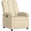 vidaXL Fauteuil inclinable Crème Tissu