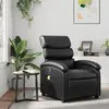 vidaXL Fauteuil de massage inclinable Noir Similicuir