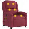 Non communiqué vidaXL Fauteuil de massage inclinable Rouge bordeaux Tissu