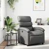 vidaXL Fauteuil inclinable Gris Similicuir