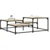 vidaXL Table basse chêne sonoma 107x107x40 cm bois d'ingénierie